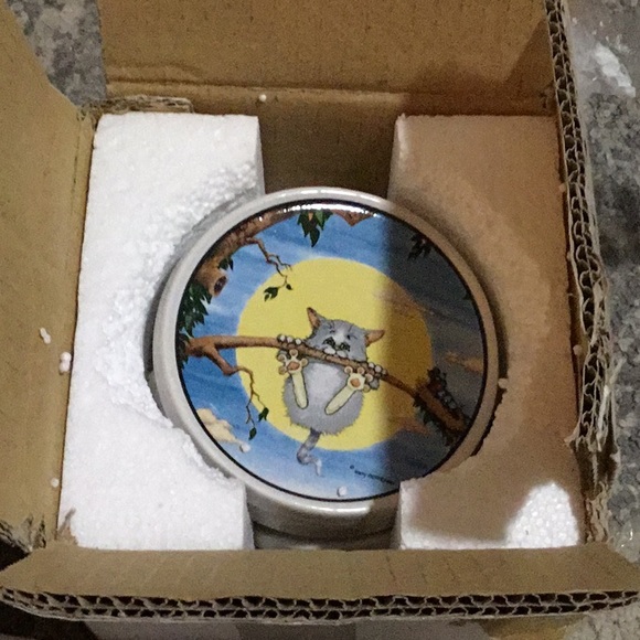 Set of 4 Gary Patterson Cartoon Cat Non-Slip Ceramic Coasters by Clay Design - Picture 7 of 7